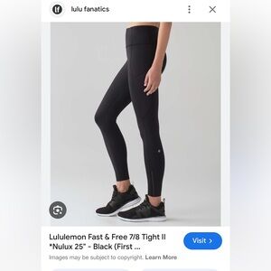 Lululemon Fast and Free 7/8 tights